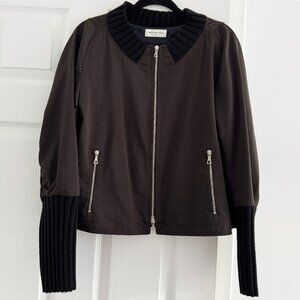 Dries Van Noten Bomber Jacket with Ruffle Back, size Large (fits M/L)